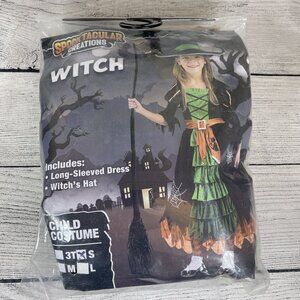 Green Witch Deluxe Costume with Hat Size S
